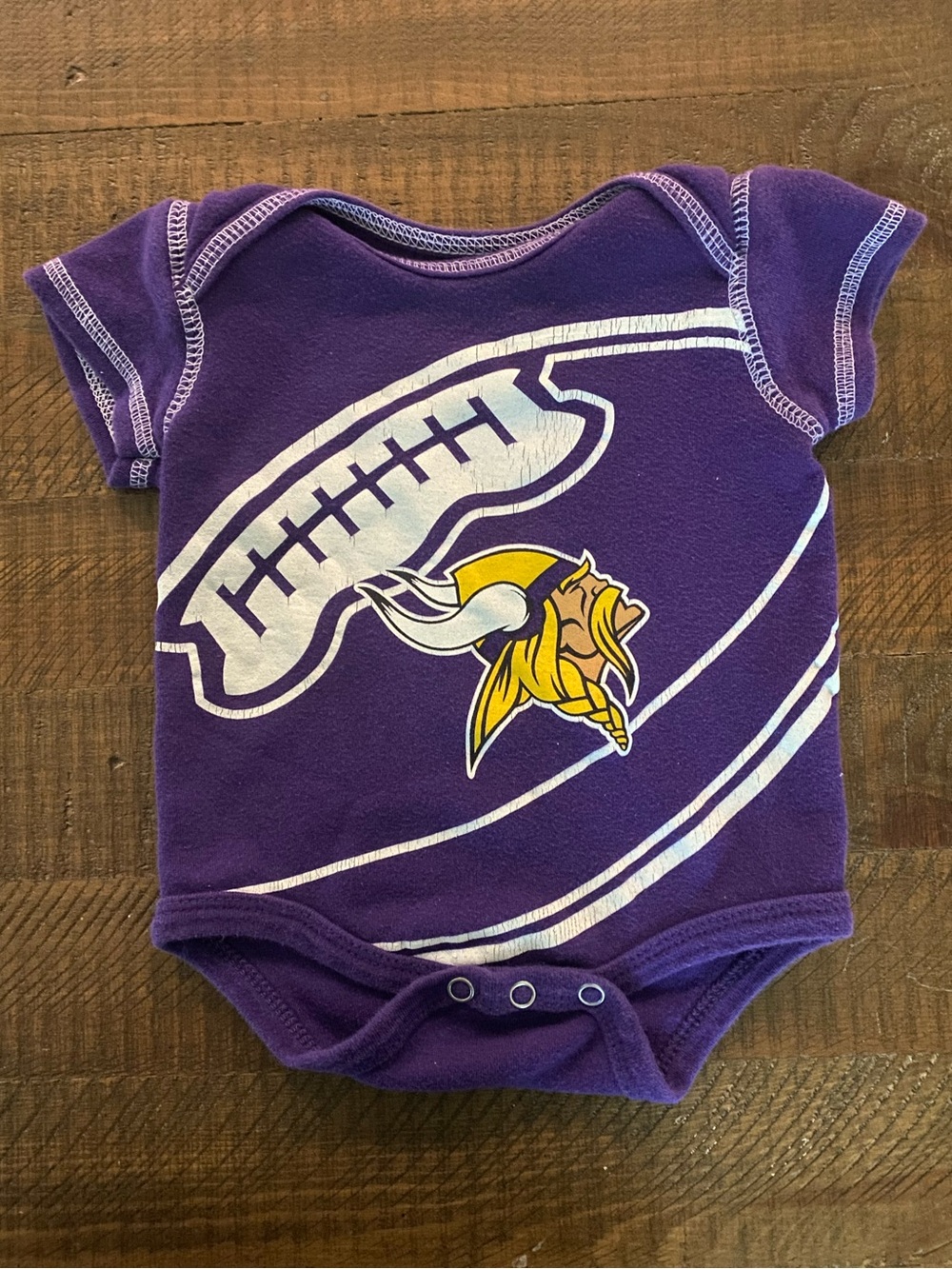 Purple Vikings Baby One-Piece Bodysuit